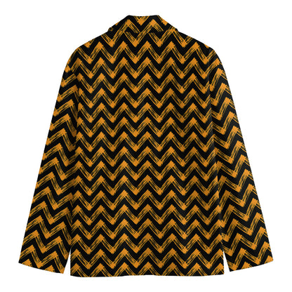 Halloween Chevron Pattern Print Men's Blazer