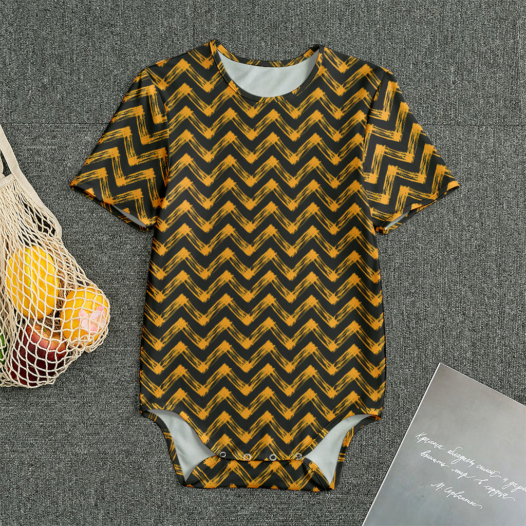 Halloween Chevron Pattern Print Men's Bodysuit