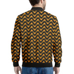 Halloween Chevron Pattern Print Men's Bomber Jacket
