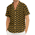 Halloween Chevron Pattern Print Men's Deep V-Neck Shirt