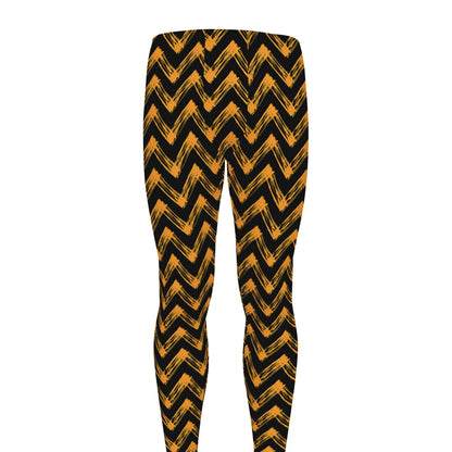 Halloween Chevron Pattern Print Men's leggings