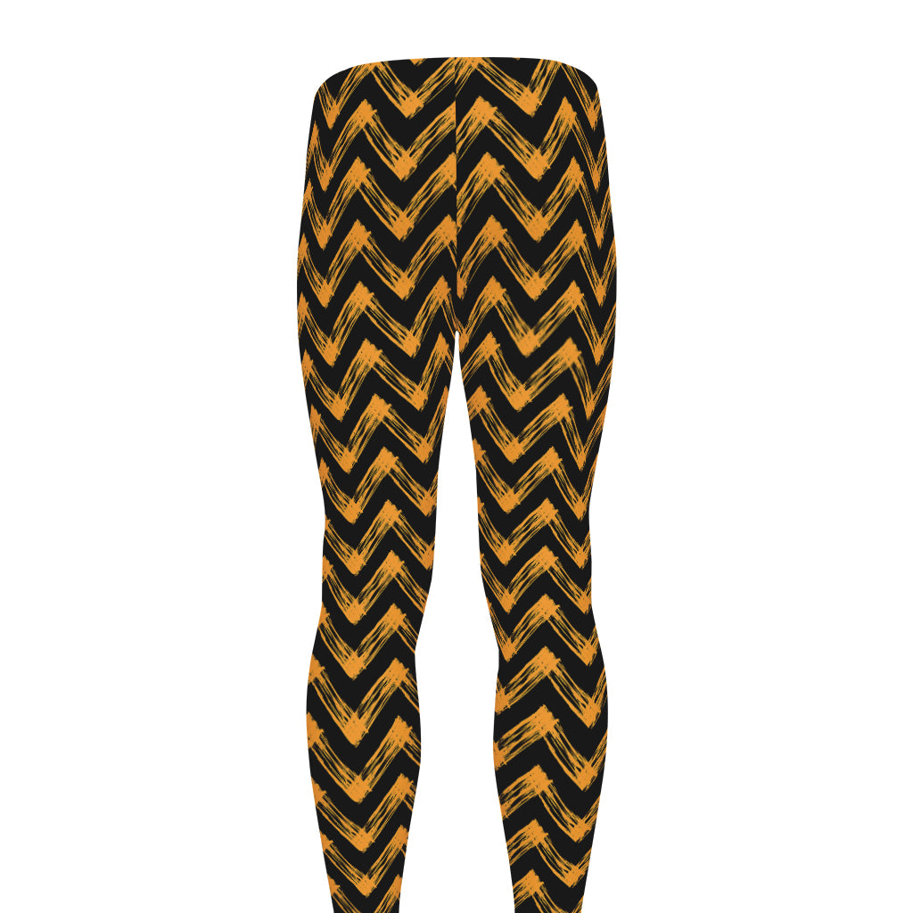 Halloween Chevron Pattern Print Men's leggings