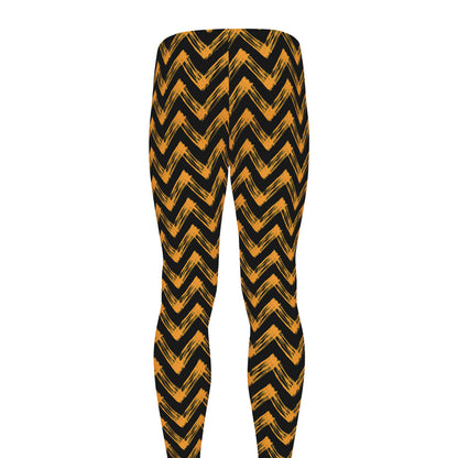 Halloween Chevron Pattern Print Men's leggings