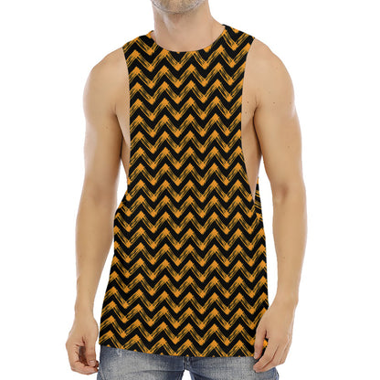 Halloween Chevron Pattern Print Men's Muscle Tank Top