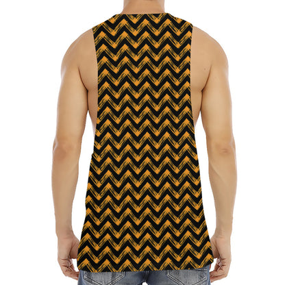 Halloween Chevron Pattern Print Men's Muscle Tank Top