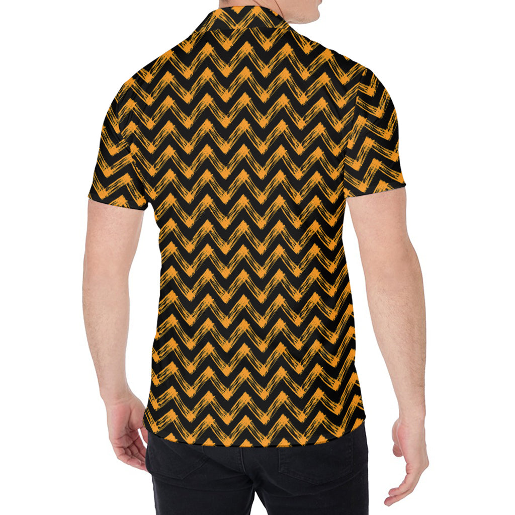 Halloween Chevron Pattern Print Men's Shirt