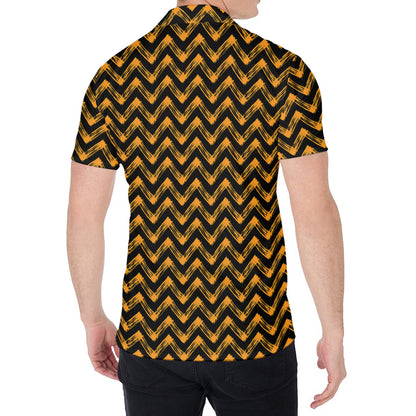 Halloween Chevron Pattern Print Men's Shirt