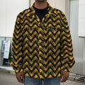 Halloween Chevron Pattern Print Men's Shirt Jacket