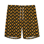 Halloween Chevron Pattern Print Men's Sports Shorts