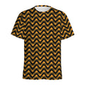 Halloween Chevron Pattern Print Men's Athletic T-Shirt