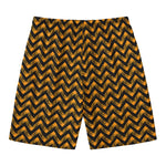 Halloween Chevron Pattern Print Men's Swim Trunks