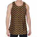 Halloween Chevron Pattern Print Men's Velvet Tank Top