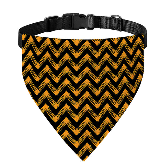 Halloween Chevron Pattern Print Over The Collar Dog Bandana