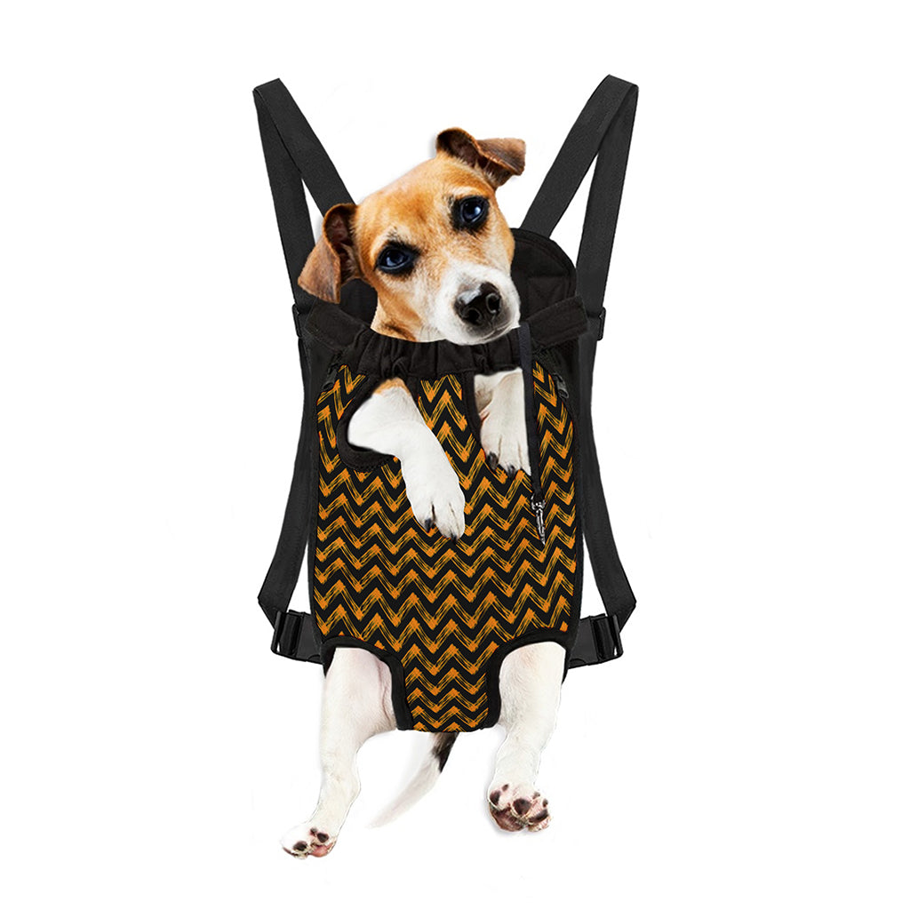Halloween Chevron Pattern Print Pet Carrier Backpack