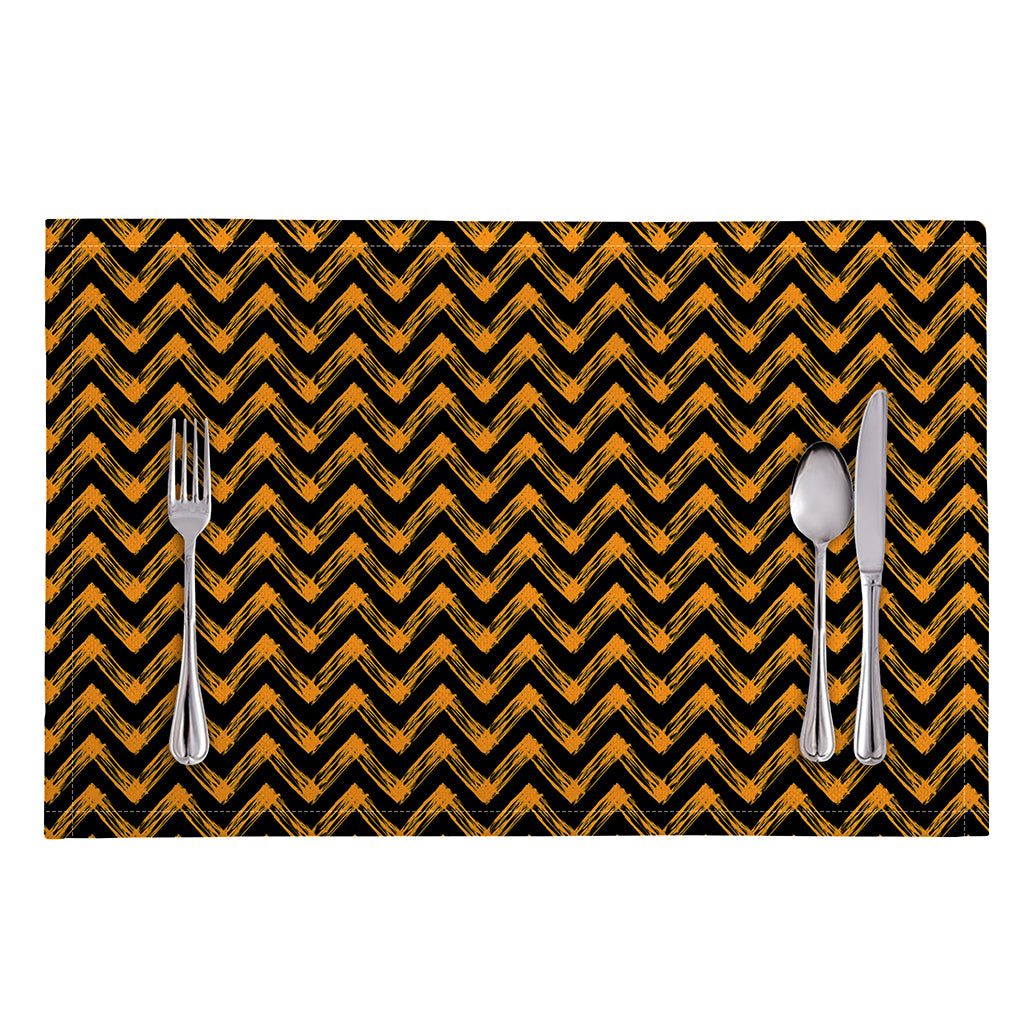 Halloween Chevron Pattern Print Placemat