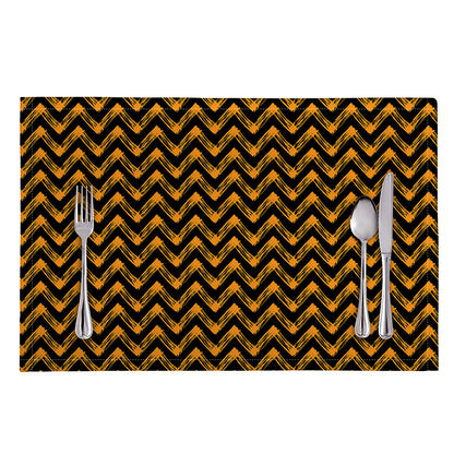 Halloween Chevron Pattern Print Placemat