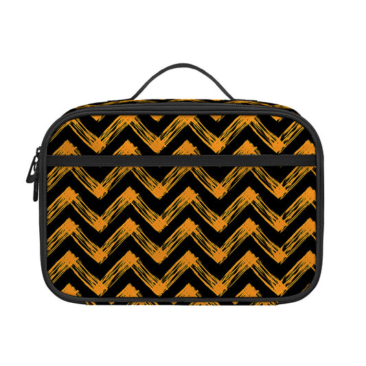 Halloween Chevron Pattern Print Portable Lunch Bag
