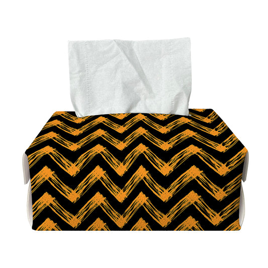 Halloween Chevron Pattern Print Rectangle Tissue Box Cover