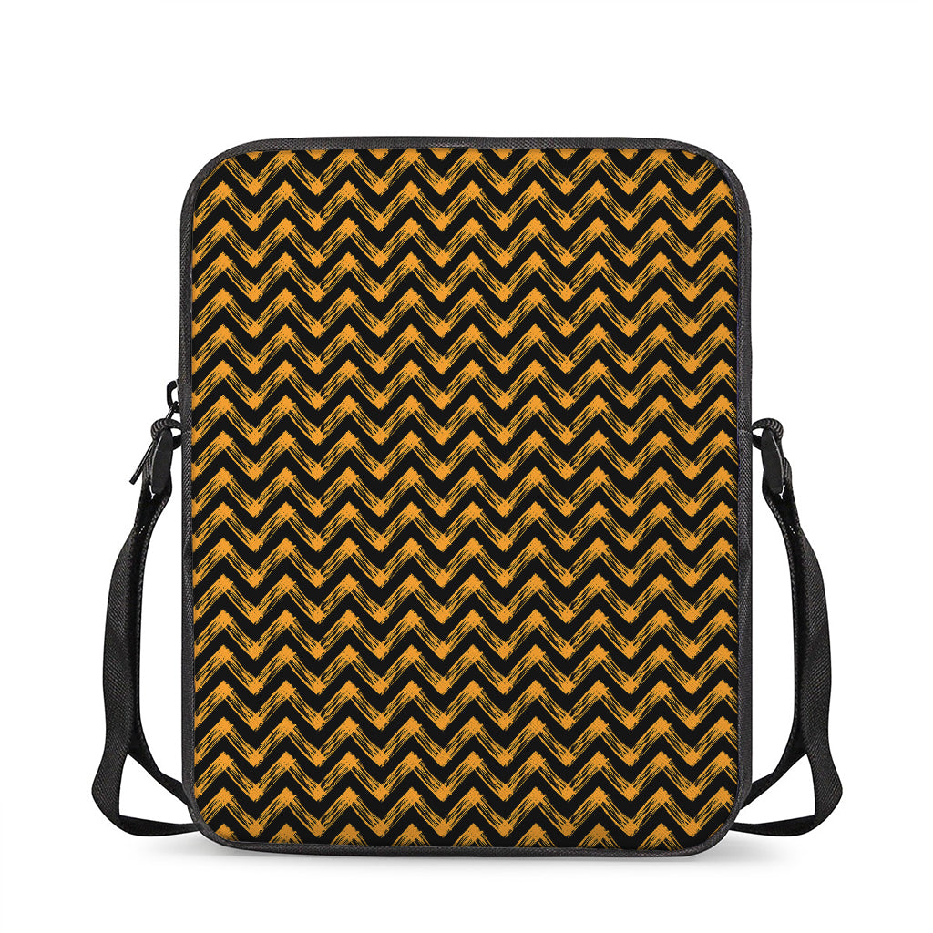 Halloween Chevron Pattern Print Rectangular Crossbody Bag