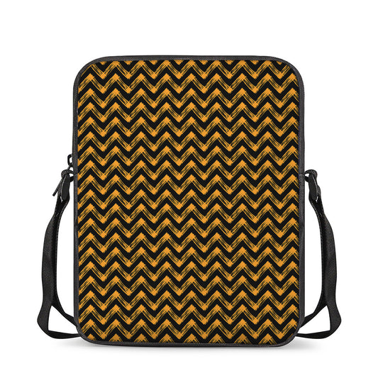 Halloween Chevron Pattern Print Rectangular Crossbody Bag