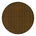 Halloween Chevron Pattern Print Round Floor Mat