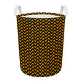 Halloween Chevron Pattern Print Round Laundry Basket