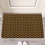 Halloween Chevron Pattern Print Rubber Doormat
