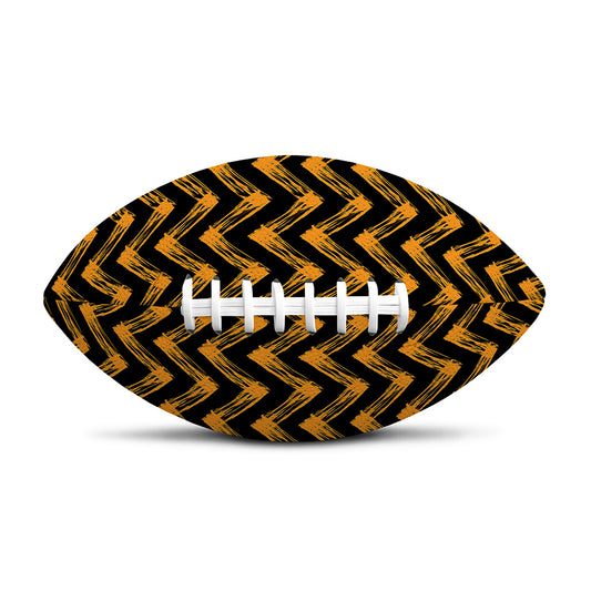 Halloween Chevron Pattern Print Rugby Ball