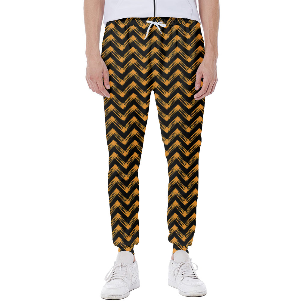 Halloween Chevron Pattern Print Scuba Joggers