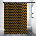 Halloween Chevron Pattern Print Shower Curtain
