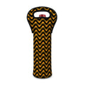 Halloween Chevron Pattern Print Single Neoprene Wine Tote
