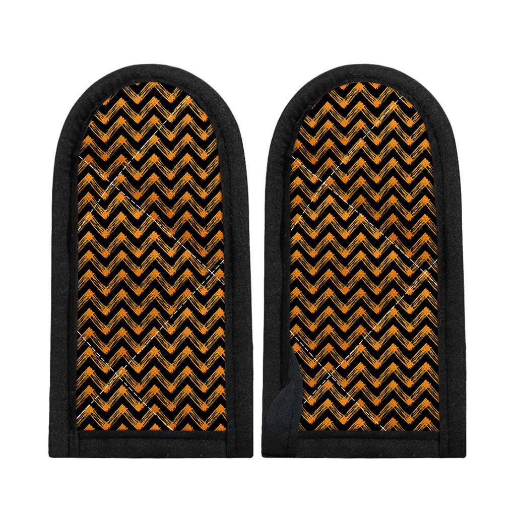 Halloween Chevron Pattern Print Skillet Handle Cover
