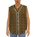 Halloween Chevron Pattern Print Sleeveless Baseball Jersey