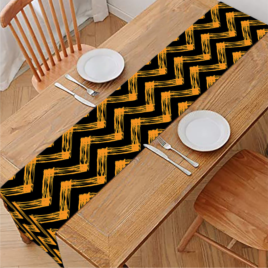 Halloween Chevron Pattern Print Table Runner