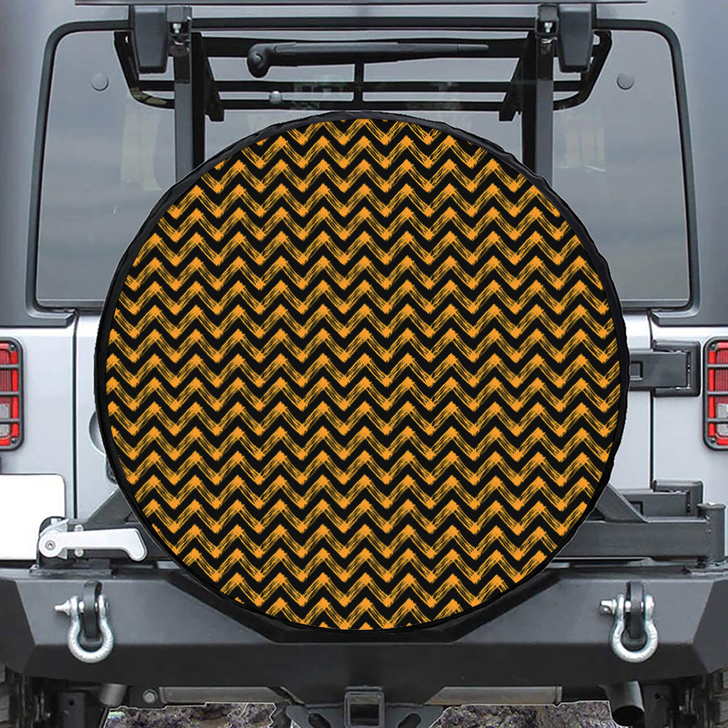 Halloween Chevron Pattern Print Tire Cover