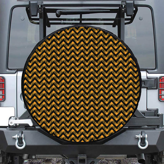 Halloween Chevron Pattern Print Tire Cover