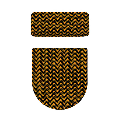 Halloween Chevron Pattern Print Toilet Lid And Tank Cover Set