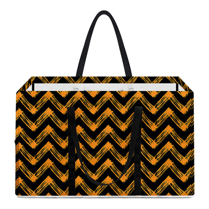 Halloween Chevron Pattern Print Utility Tote Bag