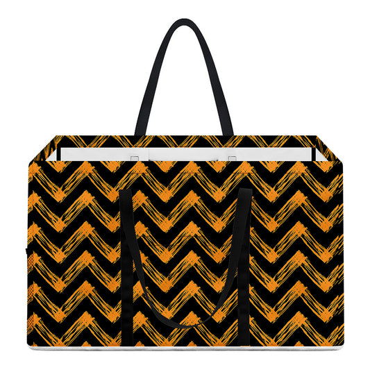 Halloween Chevron Pattern Print Utility Tote Bag