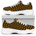 Halloween Chevron Pattern Print White Chunky Shoes