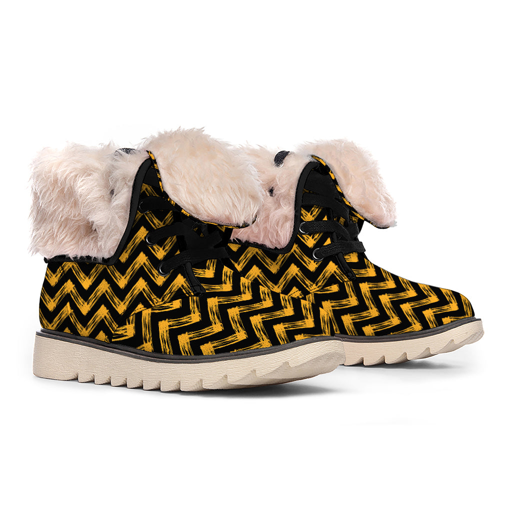 Halloween Chevron Pattern Print Winter Boots