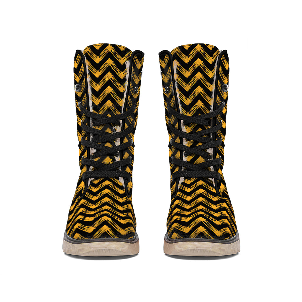 Halloween Chevron Pattern Print Winter Boots