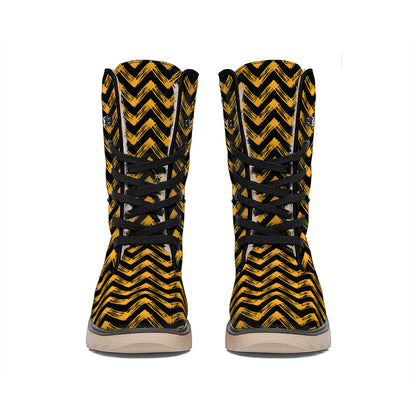 Halloween Chevron Pattern Print Winter Boots