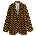 Halloween Chevron Pattern Print Women's Blazer