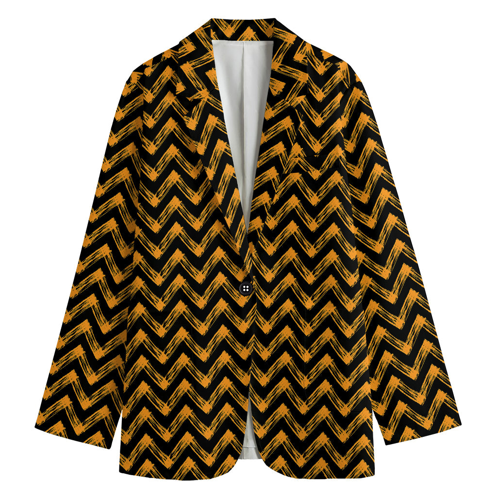 Halloween Chevron Pattern Print Women's Blazer