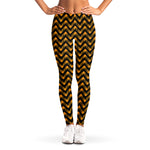 Halloween Chevron Pattern Print Women's Leggings