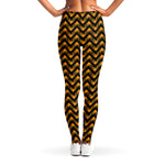 Halloween Chevron Pattern Print Women's Leggings