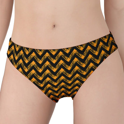Halloween Chevron Pattern Print Women's Panties