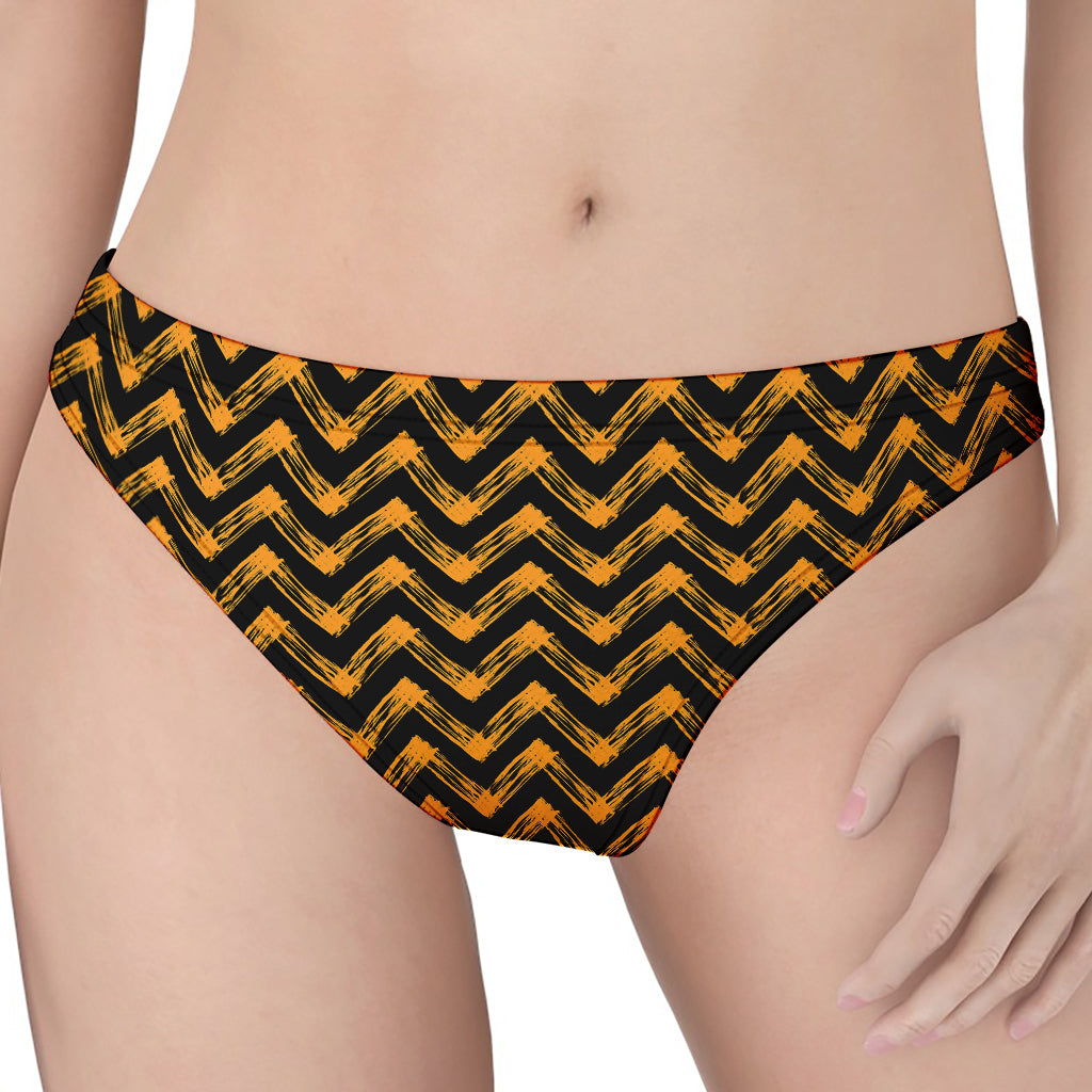 Halloween Chevron Pattern Print Women's Thong