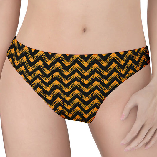 Halloween Chevron Pattern Print Women's Thong